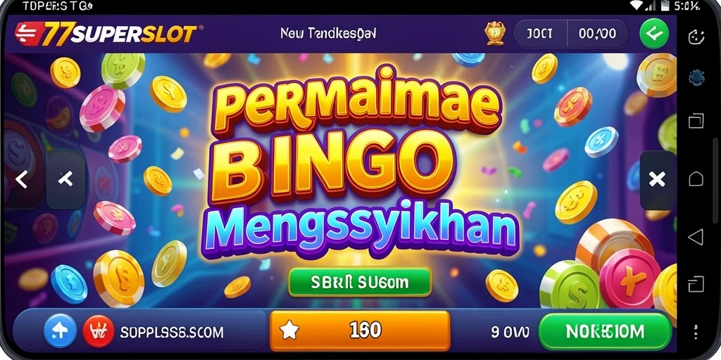 Screenshot gameplay 77SUPERSLOT yang menampilkan keseruan bermain Bingo.