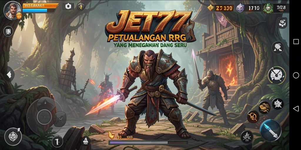 Tampilan gameplay JET77 yang seru dan menegangkan dalam petualangan RPG.