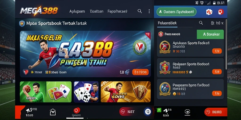 Tampilan menarik dari MEGA388 yang menampilkan taruhan olahraga.
